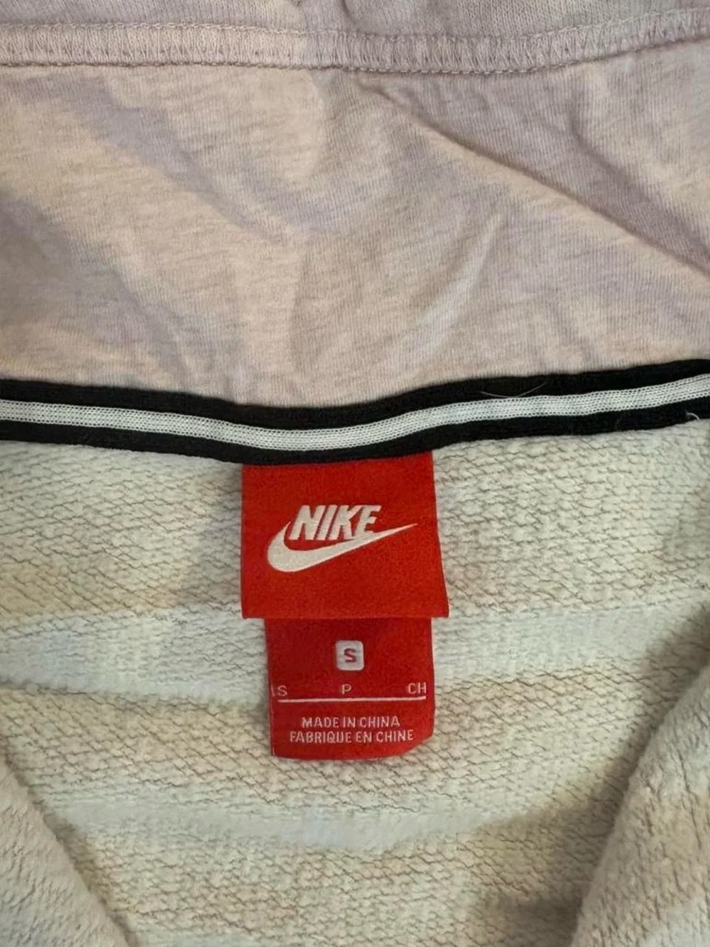 Nike Light Pink Fleece Lined Quarter Zip Pullover Sweatshirt Small sporty comfy